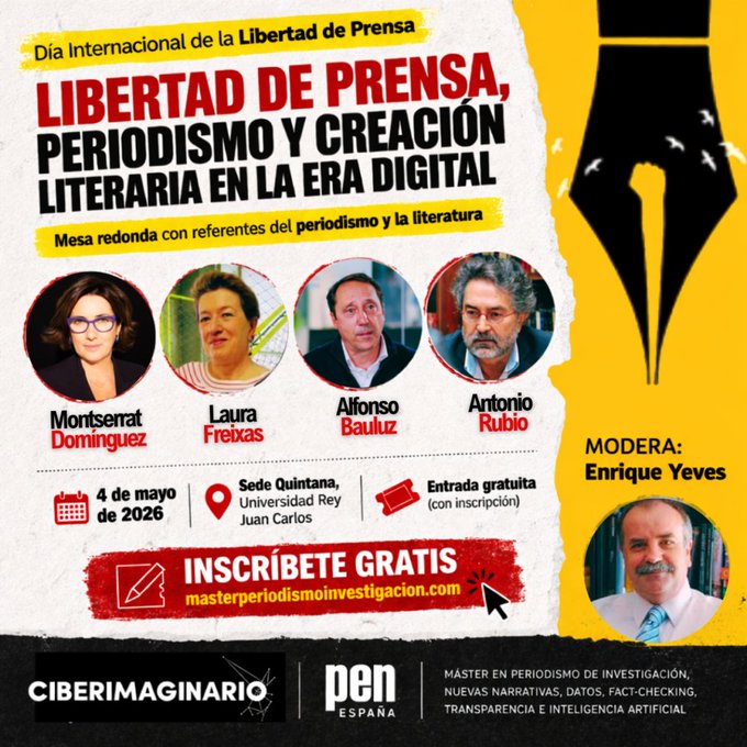 Mesa redonda “Libertad de prensa, periodismo y creación literaria en la era digital”